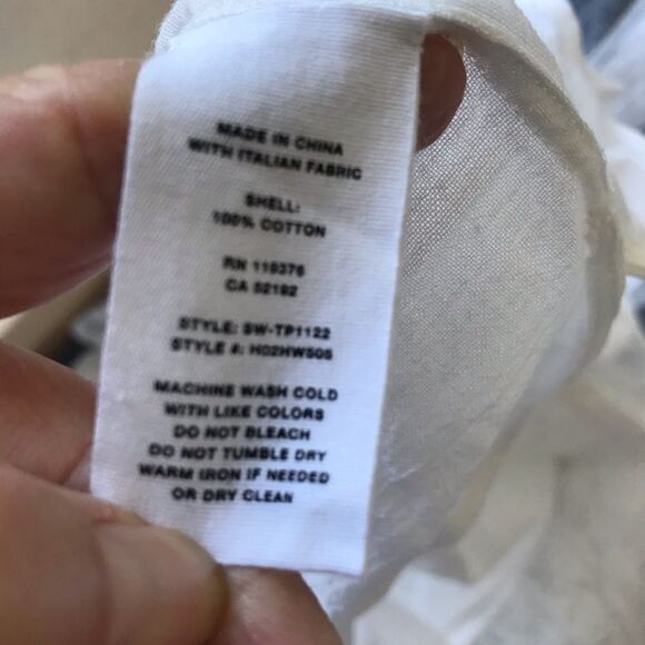 Helmut LangĀ Oneā Shoulder Cotton GauzeāBeltedāShirt Large Asymmetrical Tie loose - Picture 6 of 6